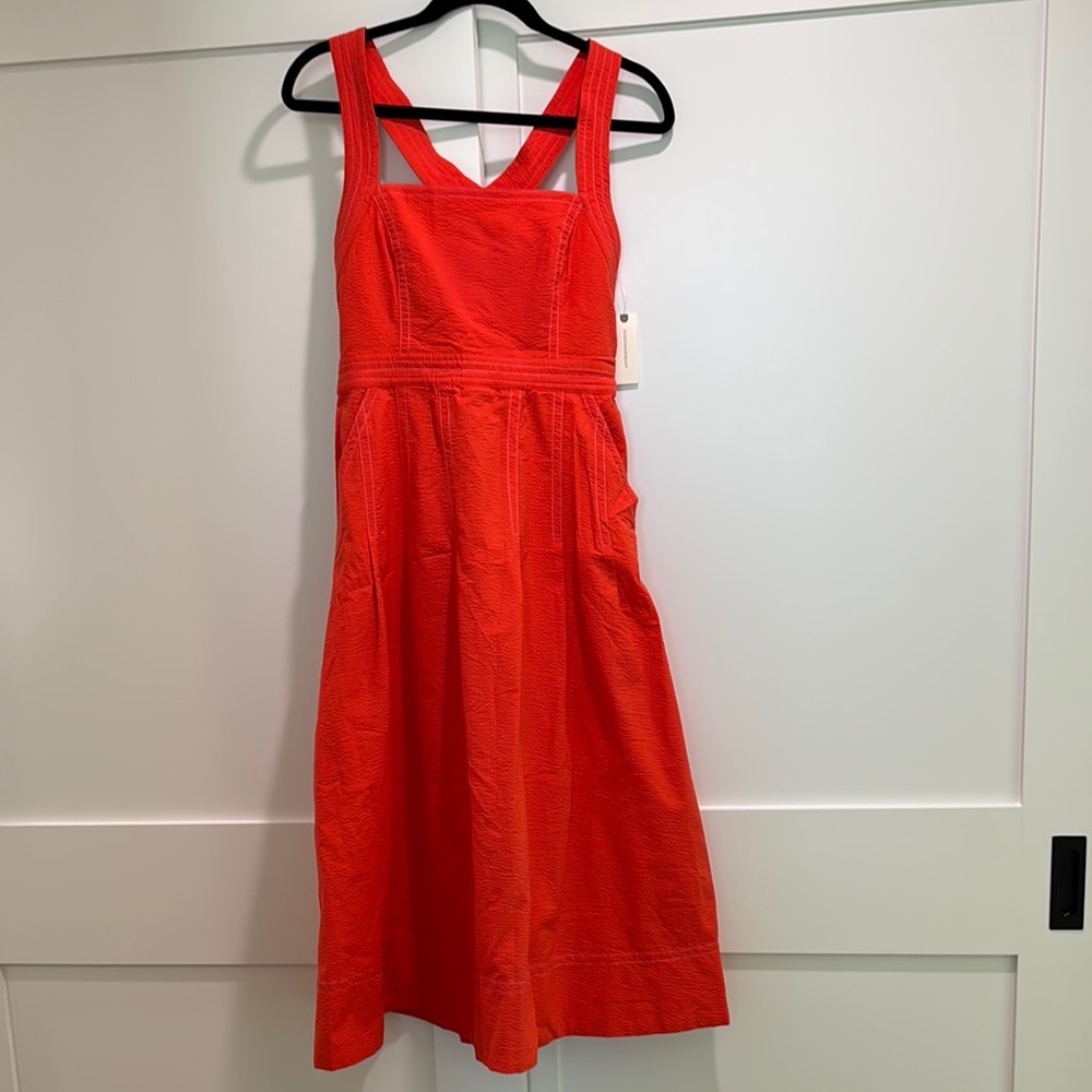 Maeve Tangerine Midi Dress Size 2